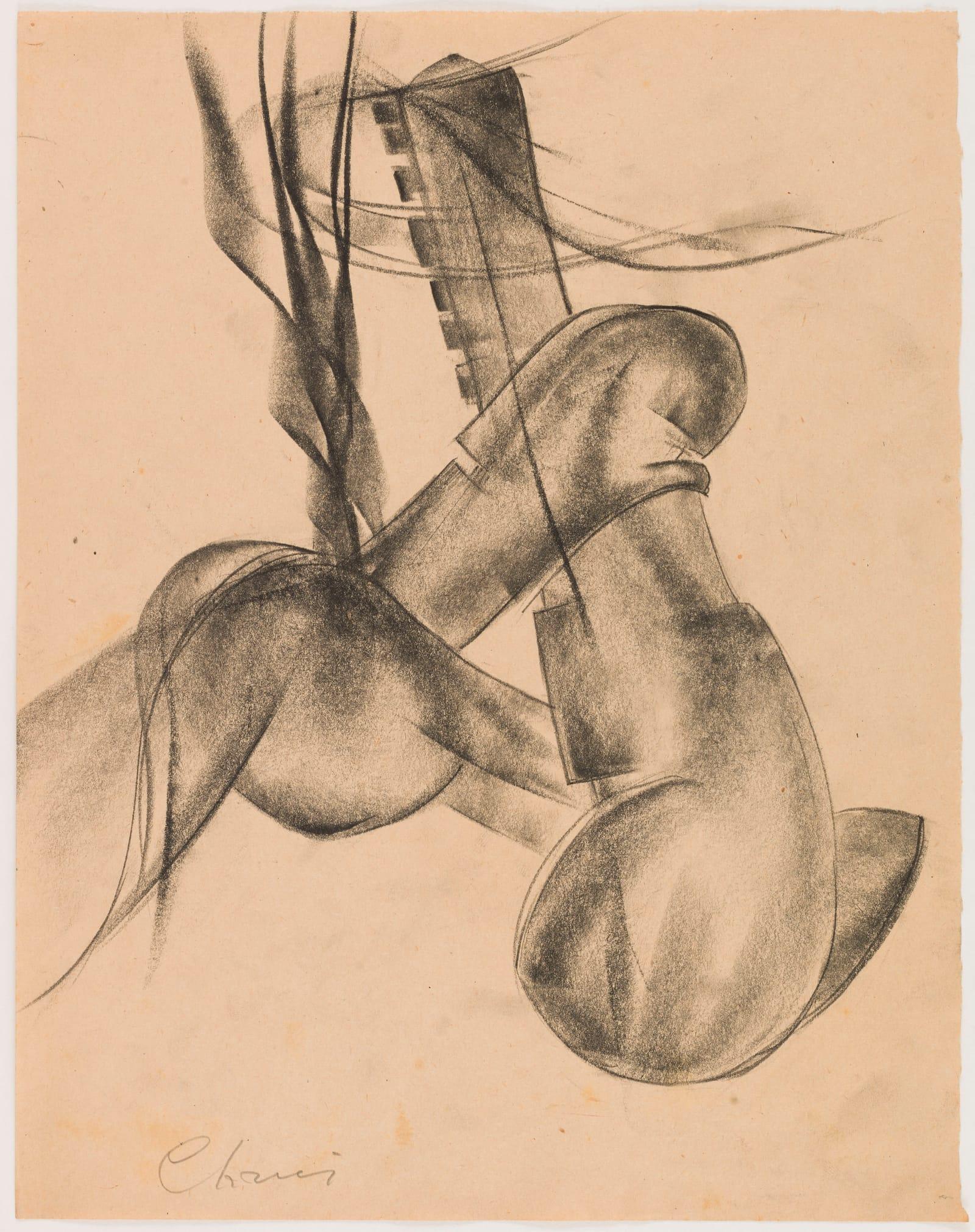 Sans titre, fusain sur papier