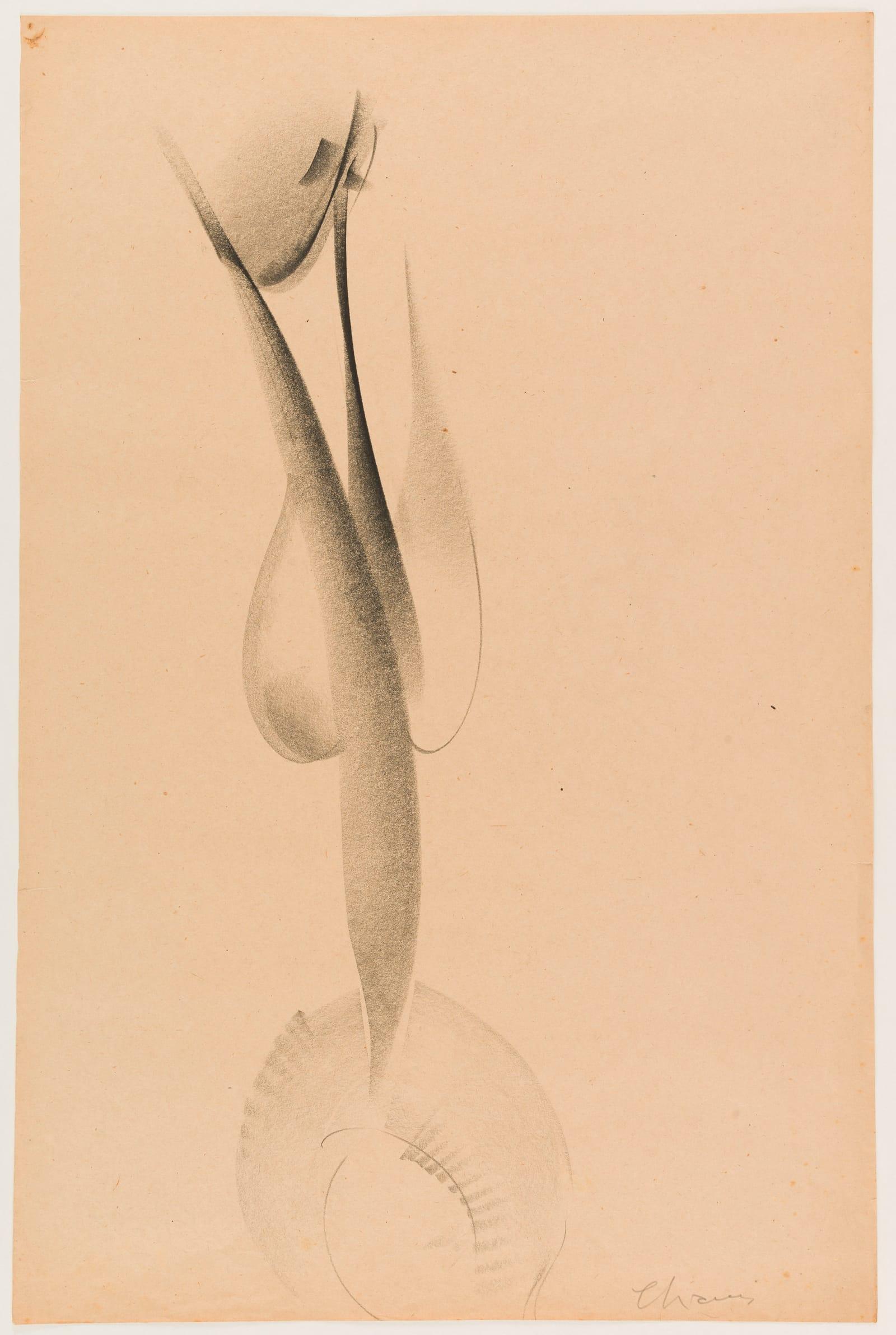 Sans titre, fusain sur papier